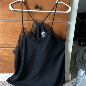 Black lace tank